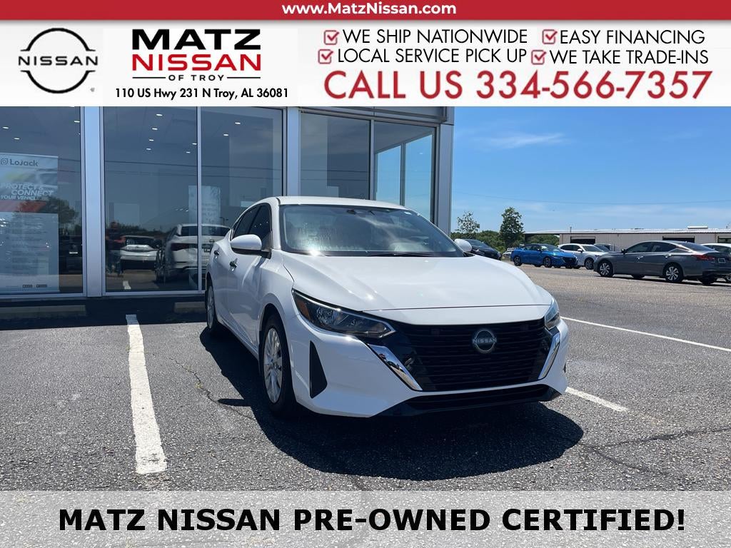 White (Fresh Powder) 2025 Nissan Sentra Sedan Front-Wheel Drive Continuously Variable Transmission