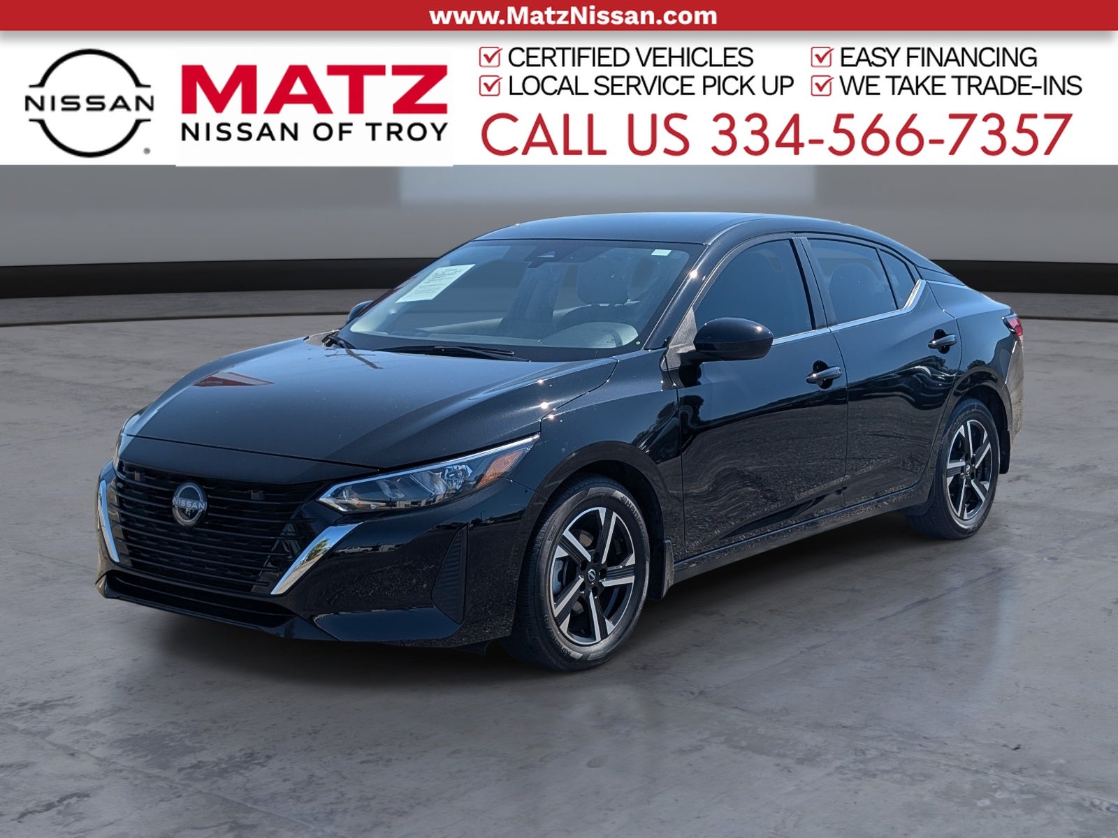 Super Black 2025 Nissan Sentra Sedan Front-Wheel Drive Continuously Variable Transmission