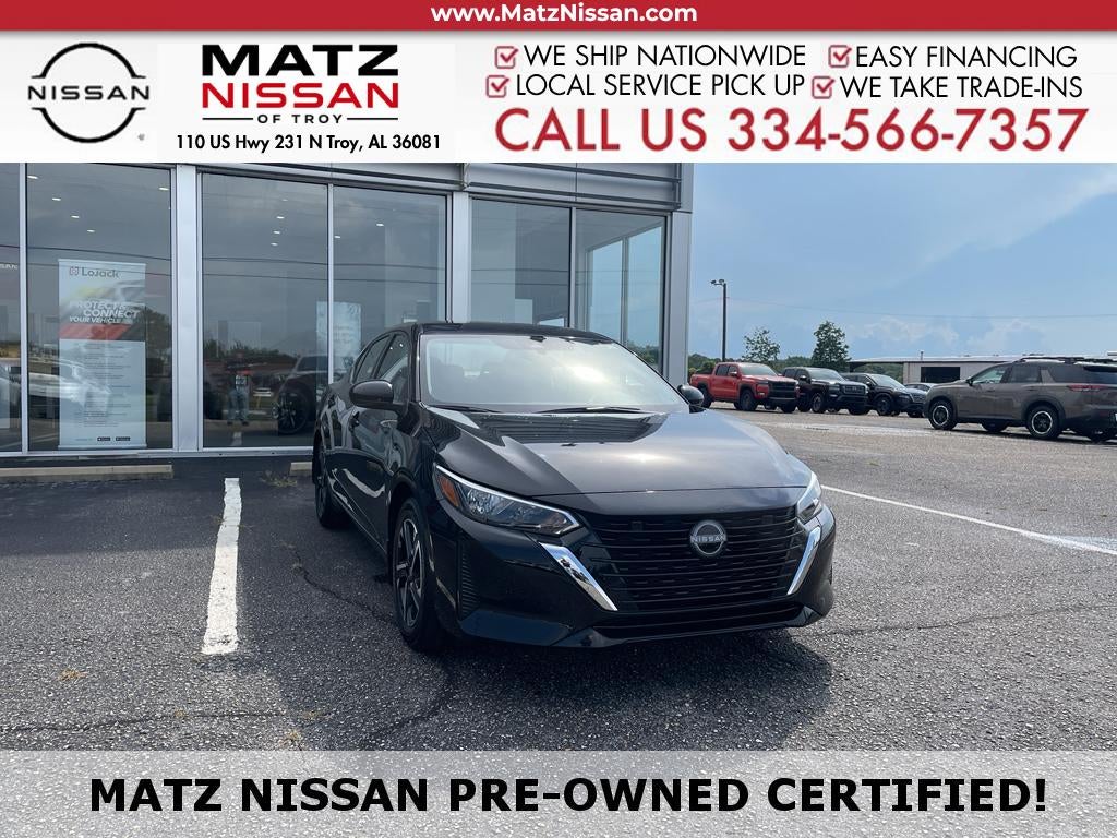 Super Black 2024 Nissan Sentra Sedan Front-Wheel Drive Continuously Variable Transmission