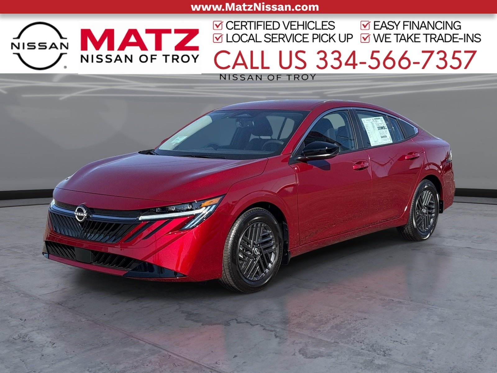 Red (Scarlet Ember Tintcoat) 2027 Nissan Sentra Sedan Front-Wheel Drive Continuously Variable Transmission