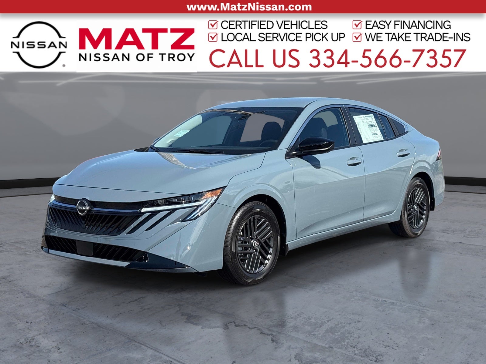 Atlantic Gray Metallic 2027 Nissan Sentra Sedan Front-Wheel Drive Continuously Variable Transmission