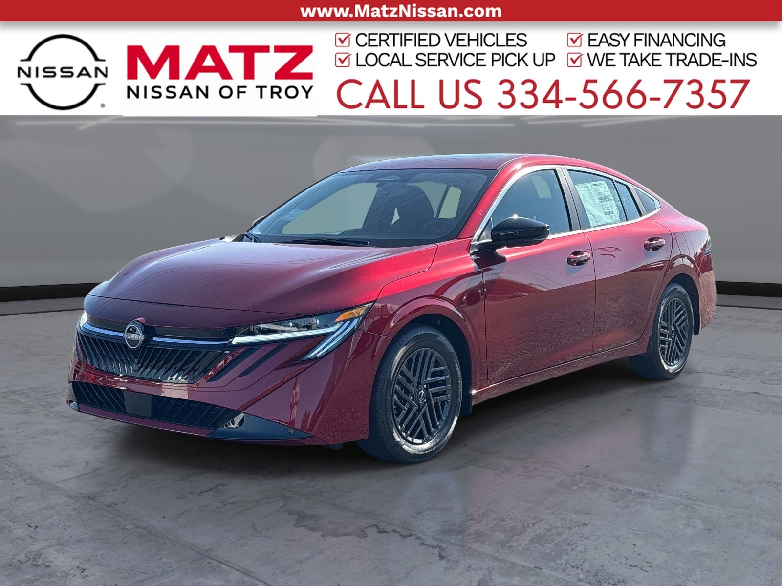 Red (Scarlet Ember Tintcoat) 2027 Nissan Sentra Sedan Front-Wheel Drive Continuously Variable Transmission