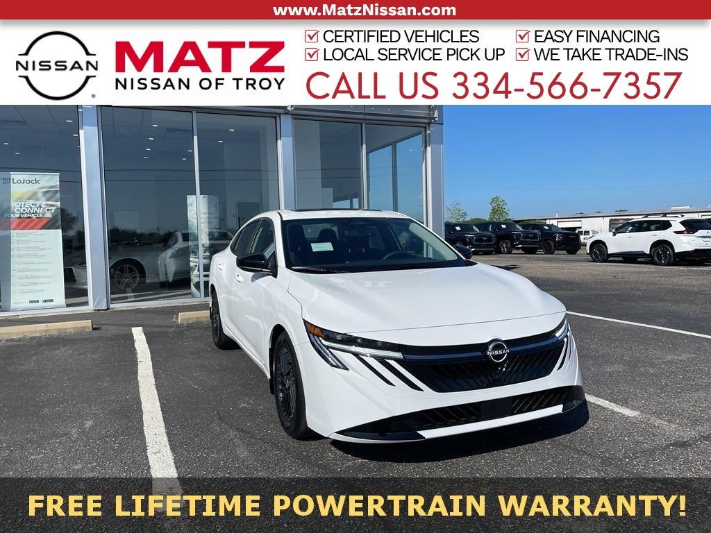 White (Fresh Powder) 2026 Nissan Sentra Sedan Front-Wheel Drive Continuously Variable Transmission