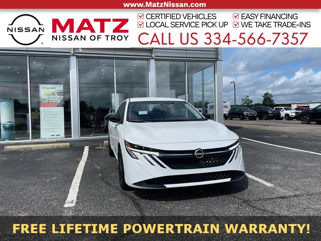 White (Fresh Powder) 2026 Nissan Sentra Sedan Front-Wheel Drive Continuously Variable Transmission