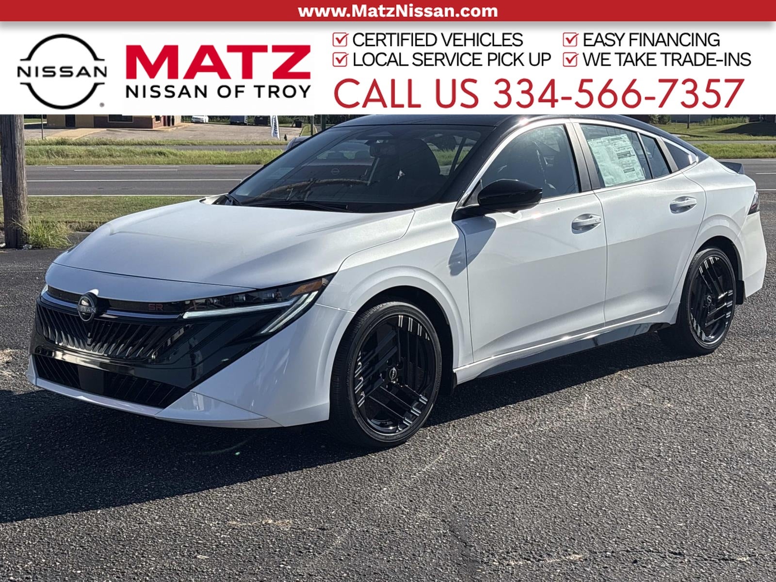 Aspen White Tricoat/Super Black 2027 Nissan Sentra Sedan Front-Wheel Drive Continuously Variable Transmission