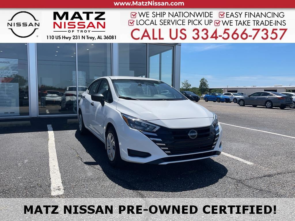 White (Fresh Powder) 2025 Nissan Versa Sedan Front-Wheel Drive Continuously Variable Transmission