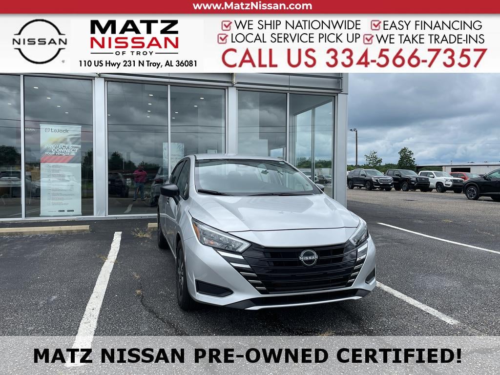 Brilliant Silver Metallic 2025 Nissan Versa Sedan Front-Wheel Drive Continuously Variable Transmission