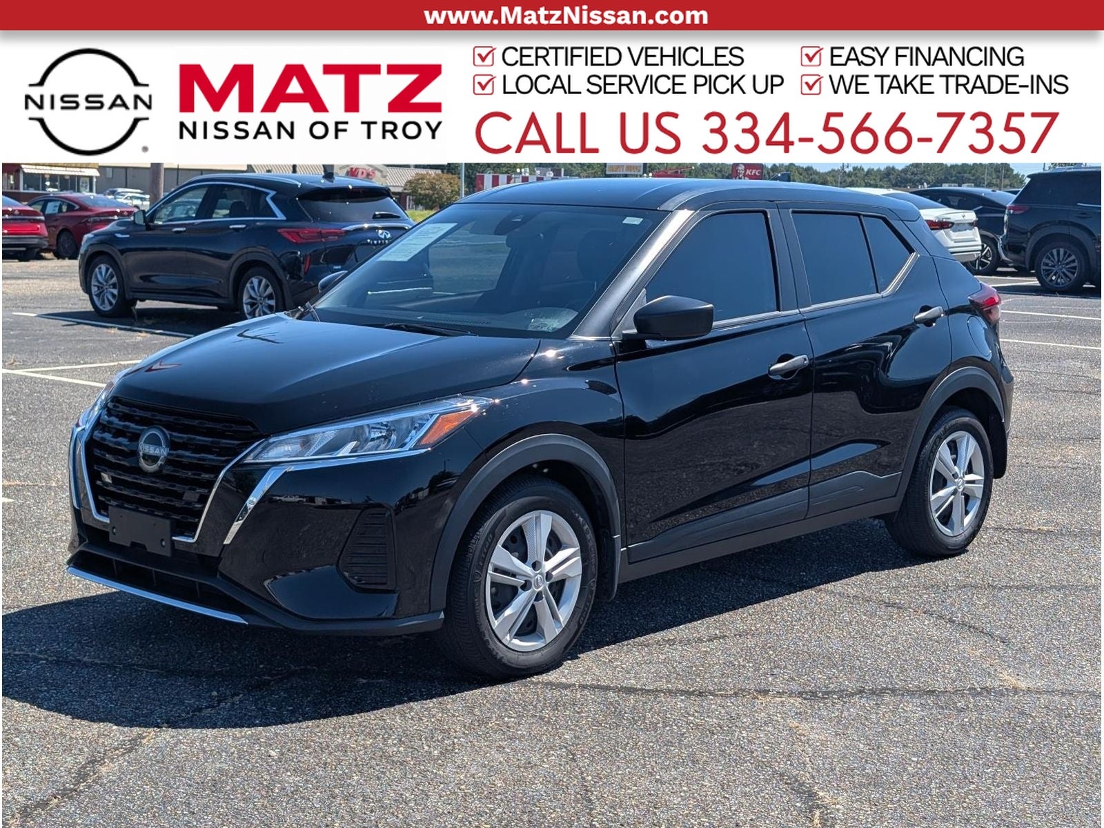 Super Black 2024 Nissan Kicks SUV / Crossover Front-Wheel Drive Continuously Variable Transmission