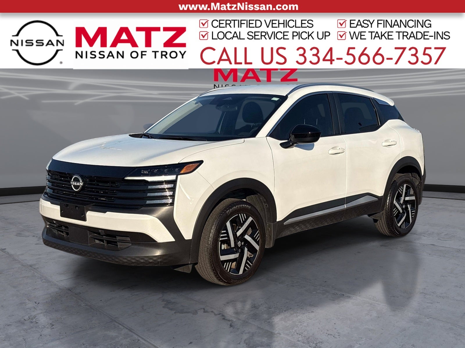 Aspen White Tricoat 2026 Nissan Kicks SUV / Crossover Front-Wheel Drive Continuously Variable Transmission
