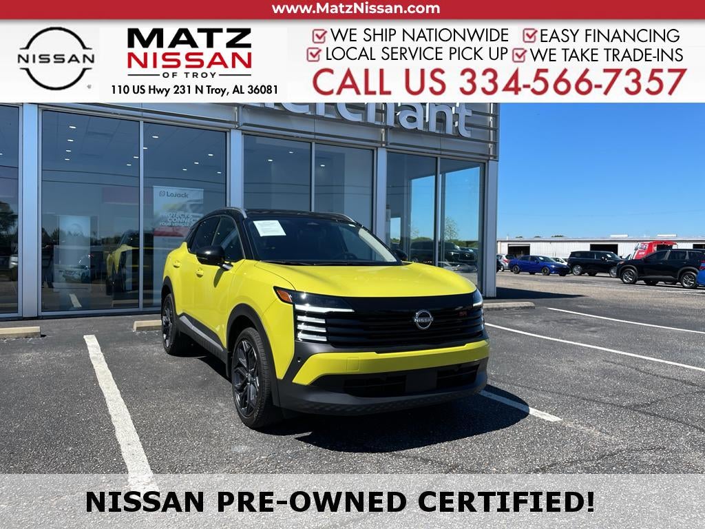 Yuzu Yellow Metallic/Super Black 2025 Nissan Kicks SUV / Crossover Front-Wheel Drive Continuously Variable Transmission