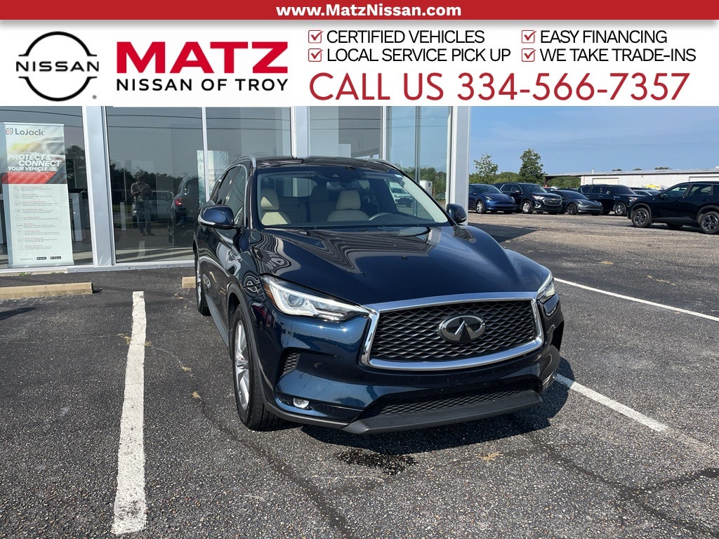 Hermosa Blue 2021 INFINITI QX50 SUV / Crossover All-Wheel Drive Continuously Variable Transmission