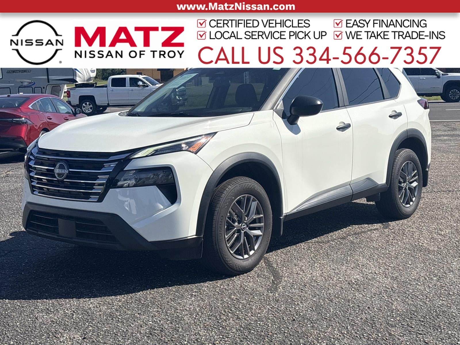 Glacier White 2025 Nissan Rogue SUV / Crossover All-Wheel Drive Continuously Variable Transmission