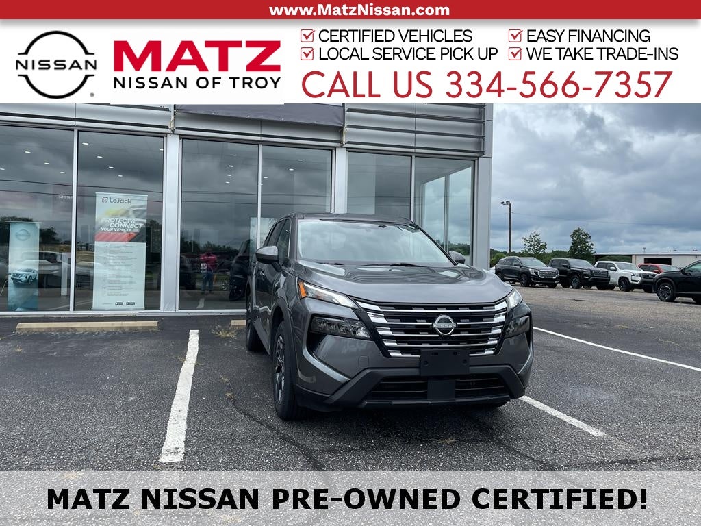 Gray (Gun Metallic) 2024 Nissan Rogue SUV / Crossover Front-Wheel Drive Continuously Variable Transmission