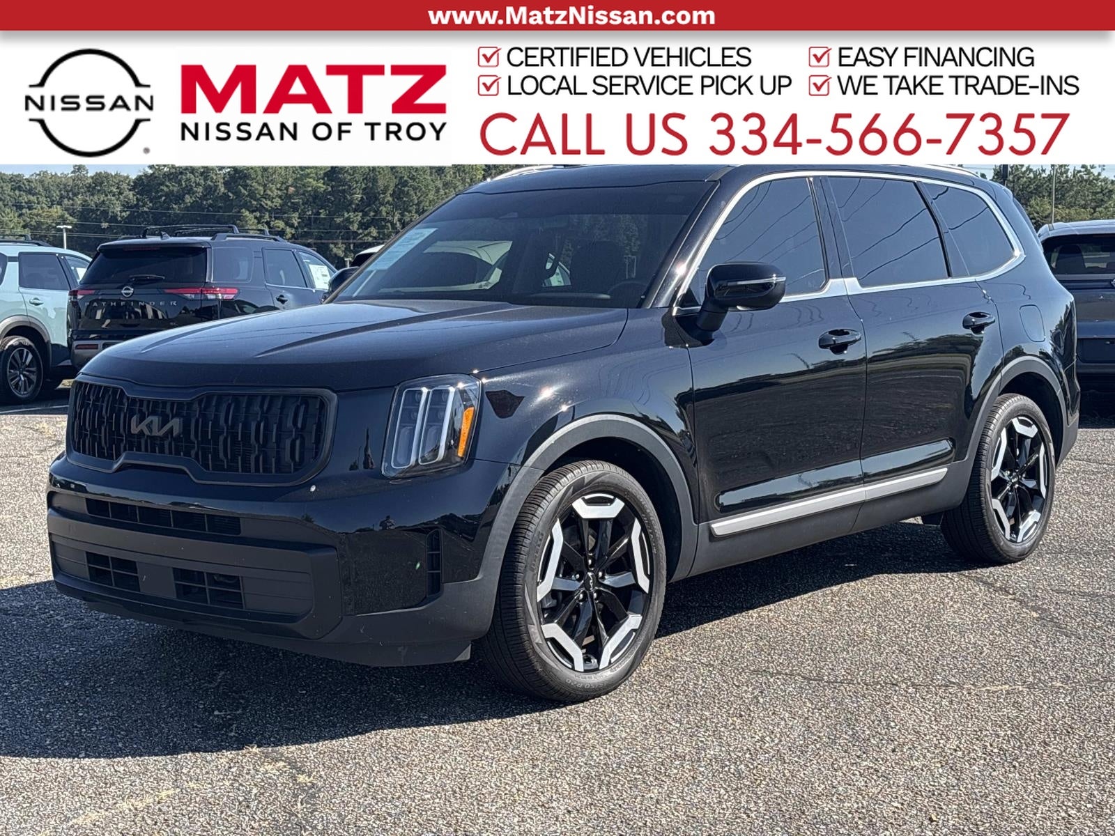 Ebony Black 2024 Kia Telluride SUV / Crossover Front-Wheel Drive 8-Speed Automatic