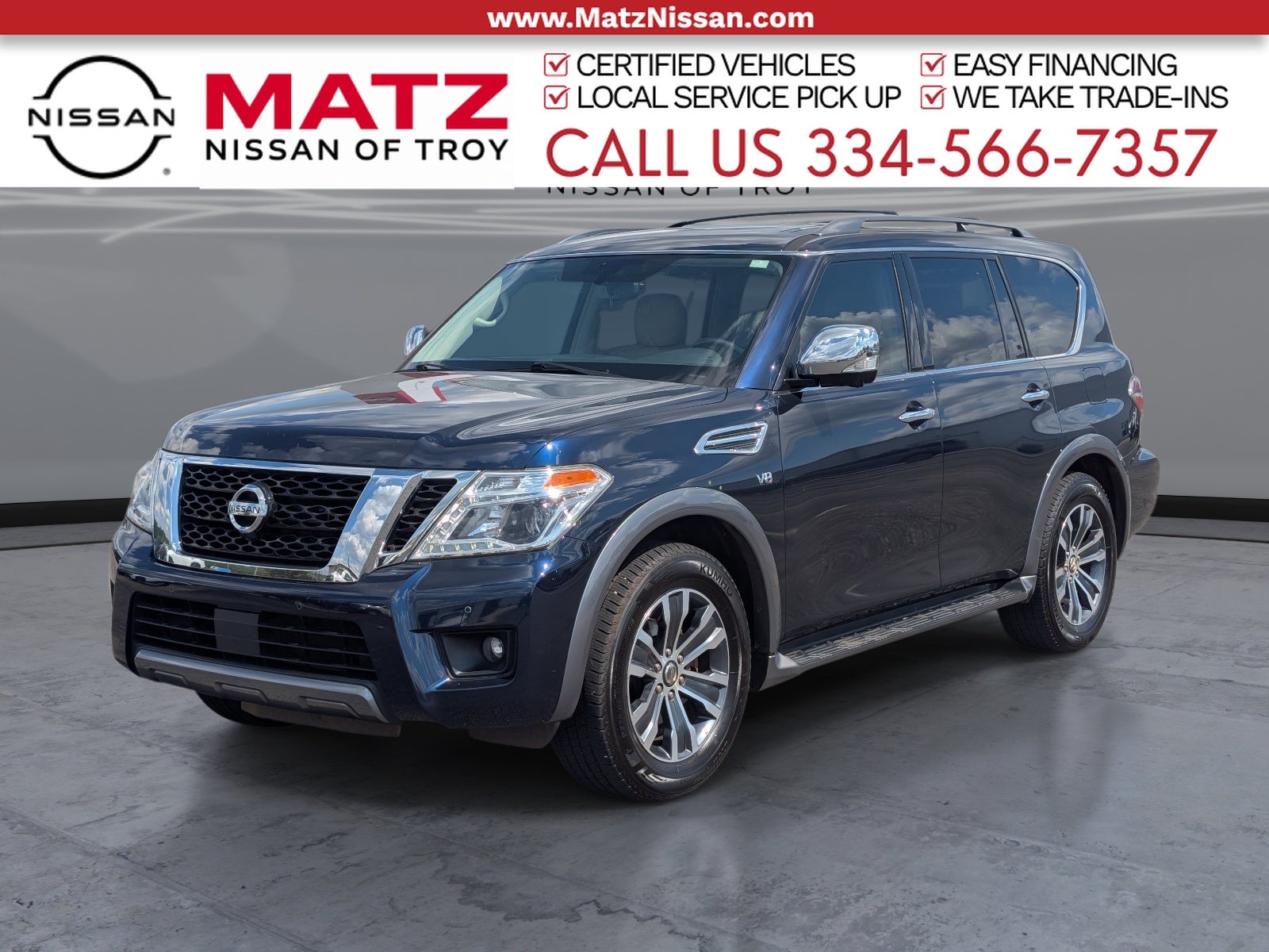 Hermosa Blue Pearl 2019 Nissan Armada SUV / Crossover 4X2 7-Speed Automatic