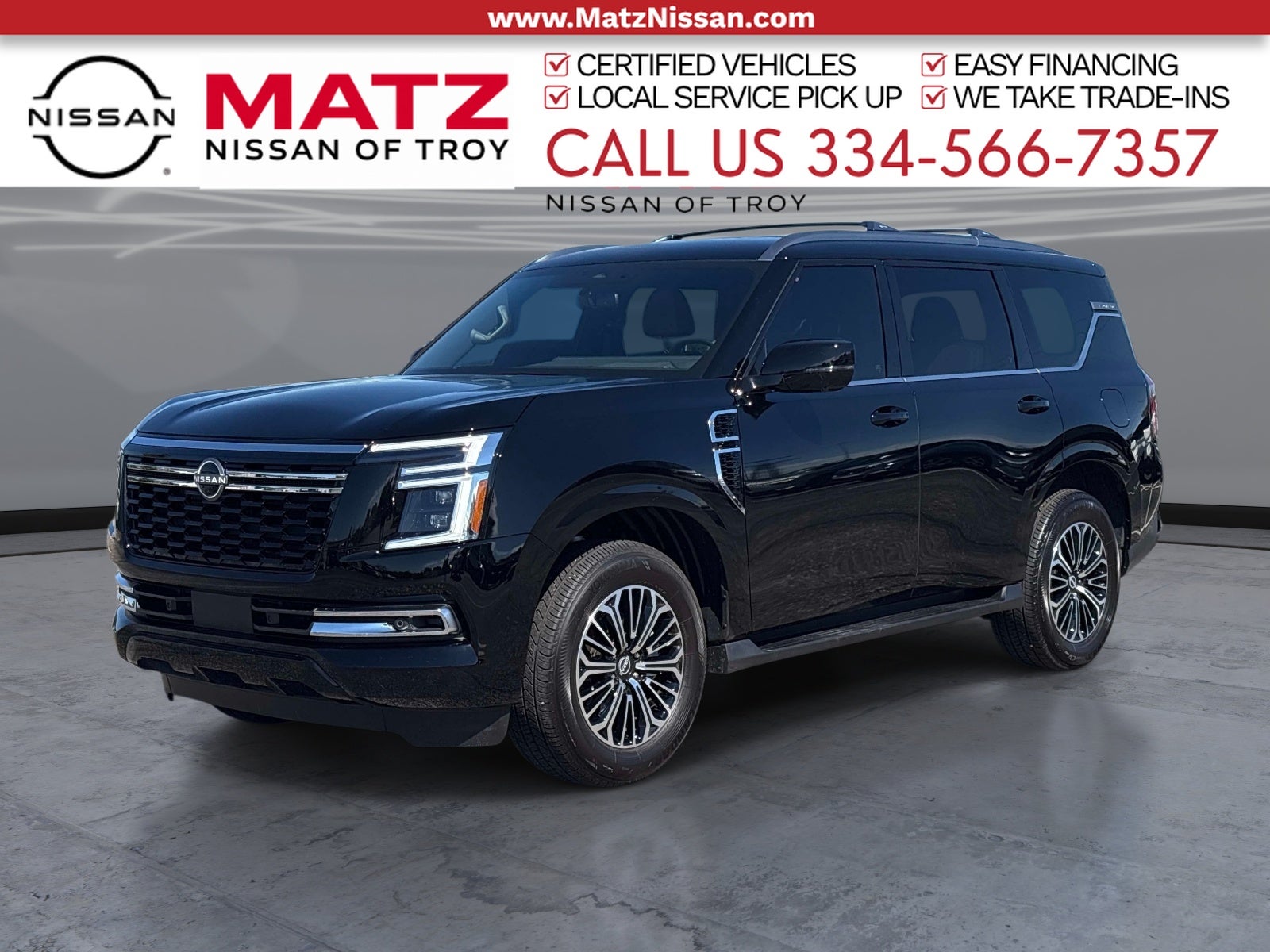 Super Black 2026 Nissan Armada SUV / Crossover Four-Wheel Drive 9-Speed Automatic