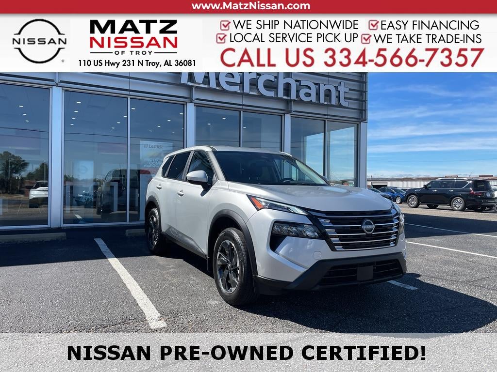 Brilliant Silver Metallic 2025 Nissan Rogue SUV / Crossover All-Wheel Drive Continuously Variable Transmission