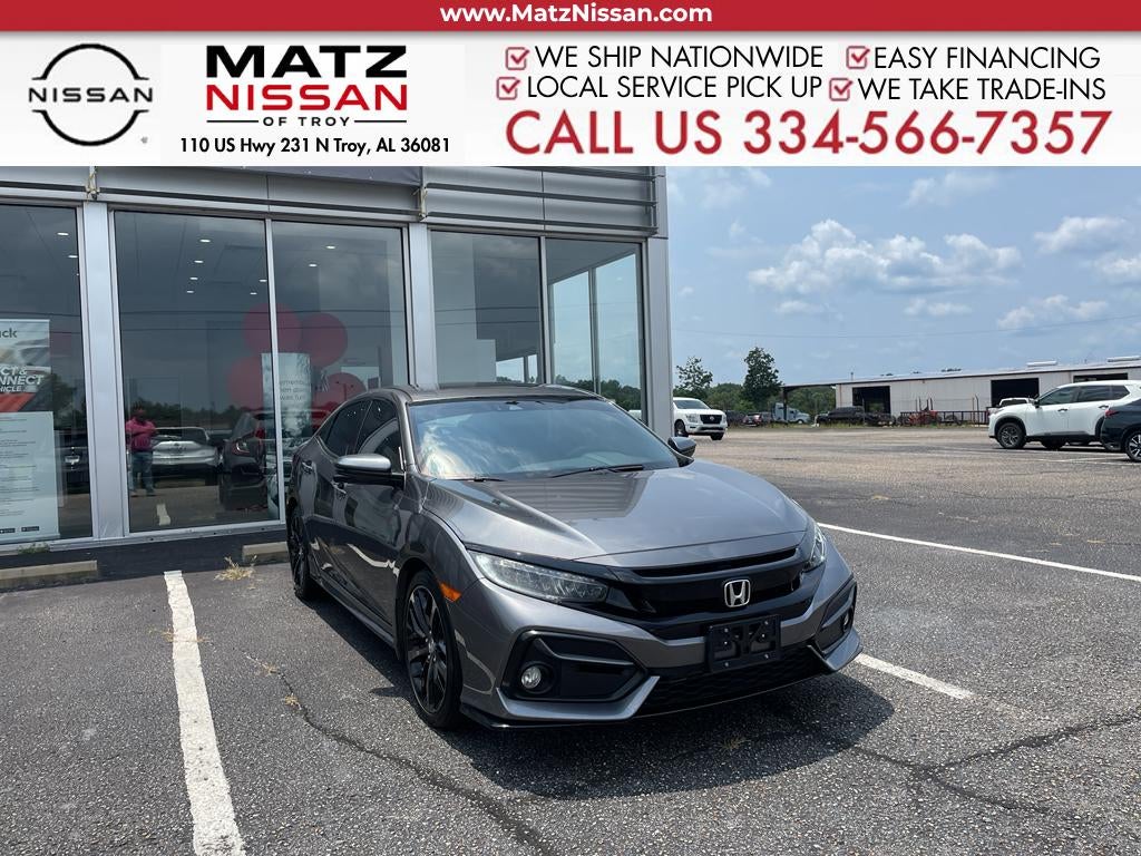 Polished Metal Metallic 2021 Honda Civic Hatchback Hatchback Front-Wheel Drive Continuously Variable Transmission
