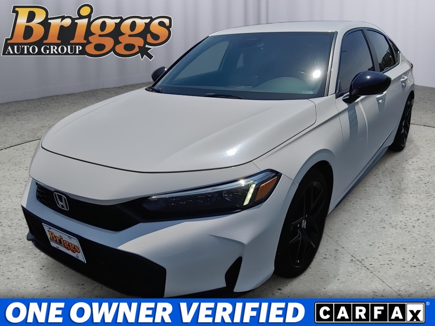 Platinum White Pearl 2025 Honda Civic Hatchback Sport FWD Hatchback Front-Wheel Drive Continuously Variable Transmission