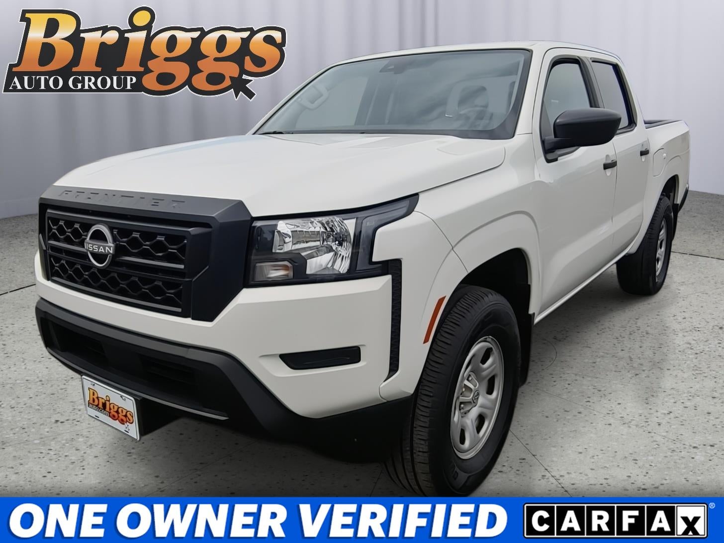 Glacier White 2024 Nissan Frontier S Crew Cab 4WD Pickup Truck Four-Wheel Drive Automatic