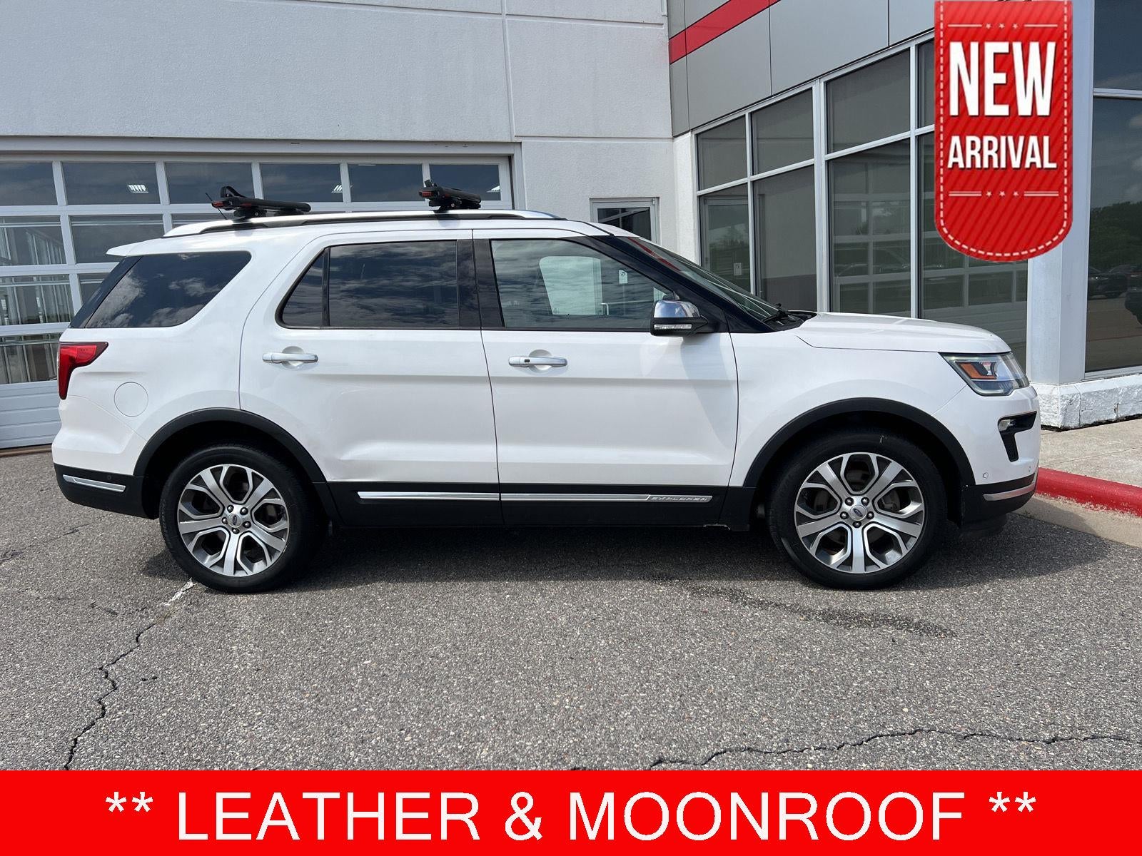 White 2018 Ford Explorer SUV / Crossover All-Wheel Drive 