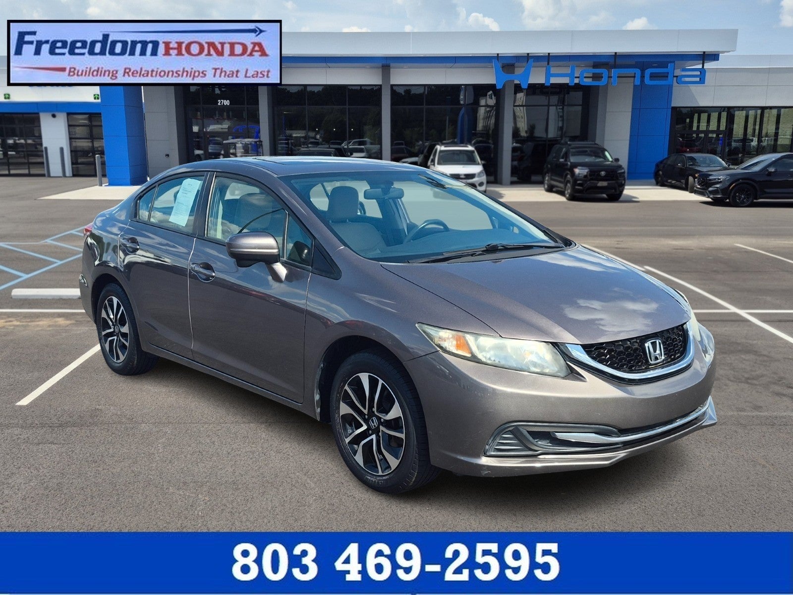 Gray (Modern Steel Meta) 2014 Honda Civic Sedan Front-Wheel Drive Automatic