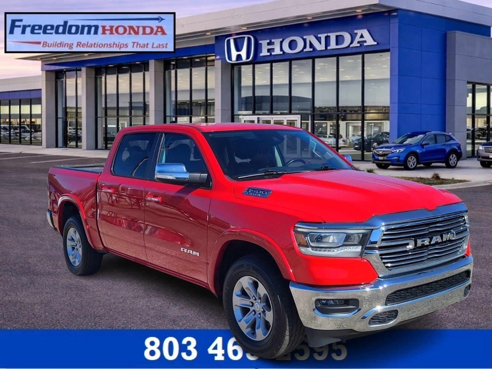 Flame Red Clearcoat 2022 RAM 1500 Laramie Crew Cab RWD Pickup Truck 4X2 Automatic