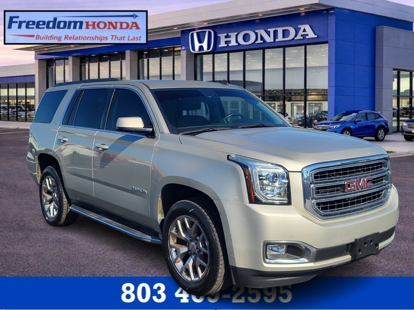 Champagne Silver Metallic 2015 GMC Yukon SUV / Crossover Four-Wheel Drive Automatic