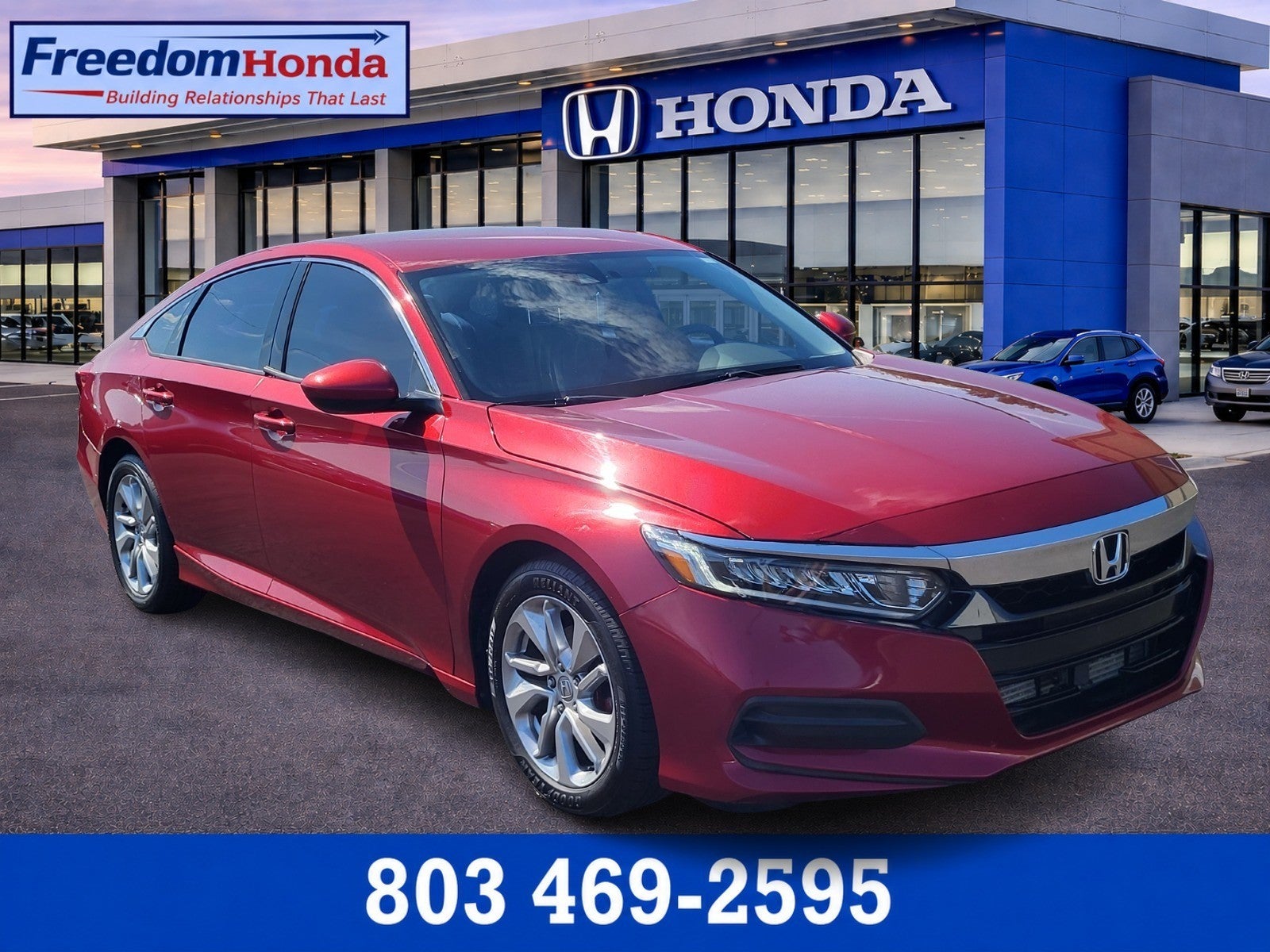 Radiant Red Metal 2019 Honda Accord Sedan Front-Wheel Drive Automatic