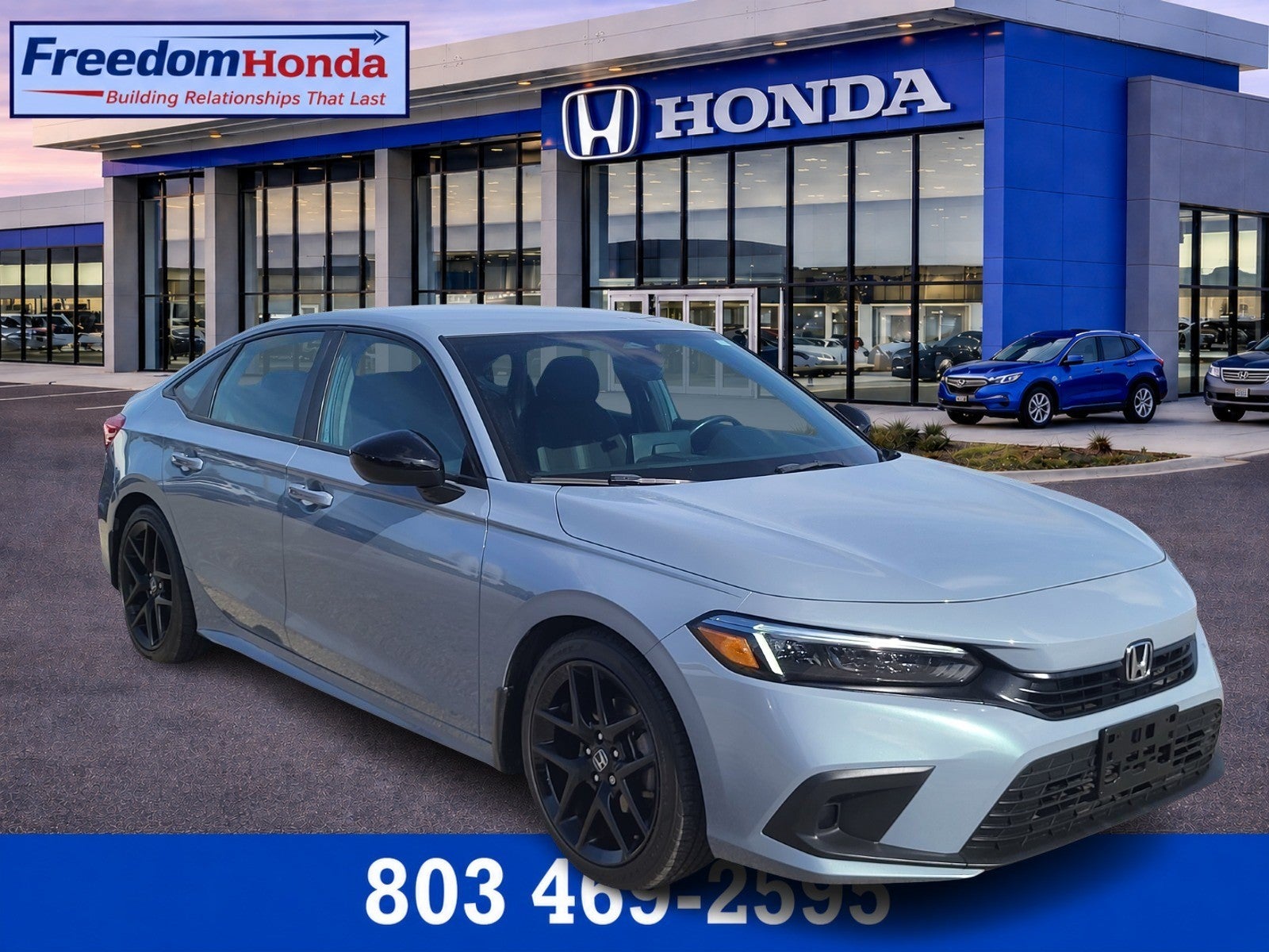 Sonic Gray Pearl 2023 Honda Civic Sedan Front-Wheel Drive Automatic
