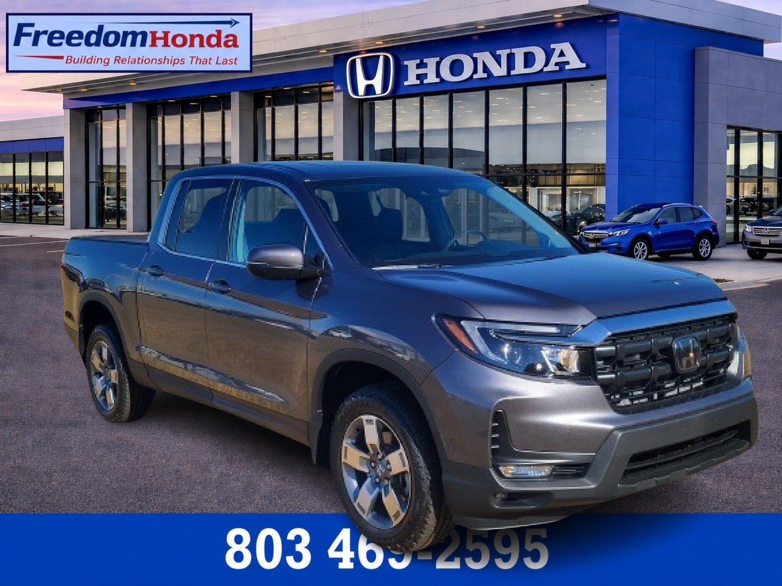 Gray (Modern Steel Metallic) 2026 Honda Ridgeline Pickup Truck All-Wheel Drive Automatic
