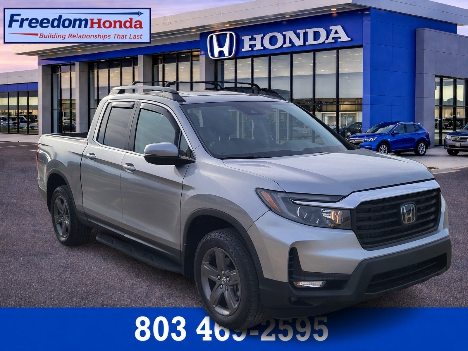 Lunar Silver Metallic 2023 Honda Ridgeline Pickup Truck All-Wheel Drive Automatic