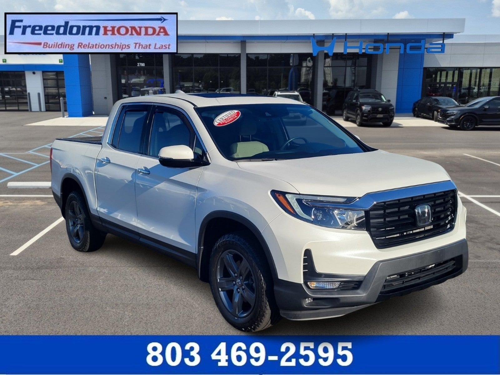 Platinum White Pearl 2022 Honda Ridgeline Pickup Truck All-Wheel Drive Automatic