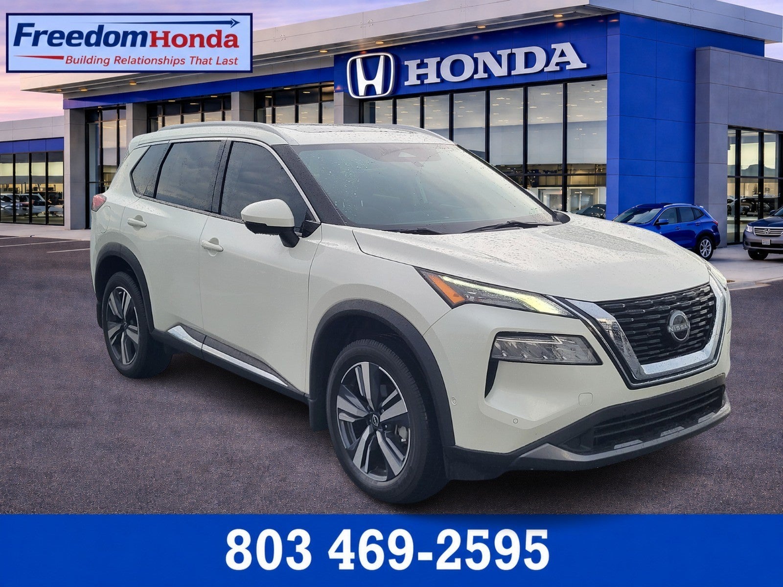 Pearl White Trico 2023 Nissan Rogue SUV / Crossover Front-Wheel Drive Automatic