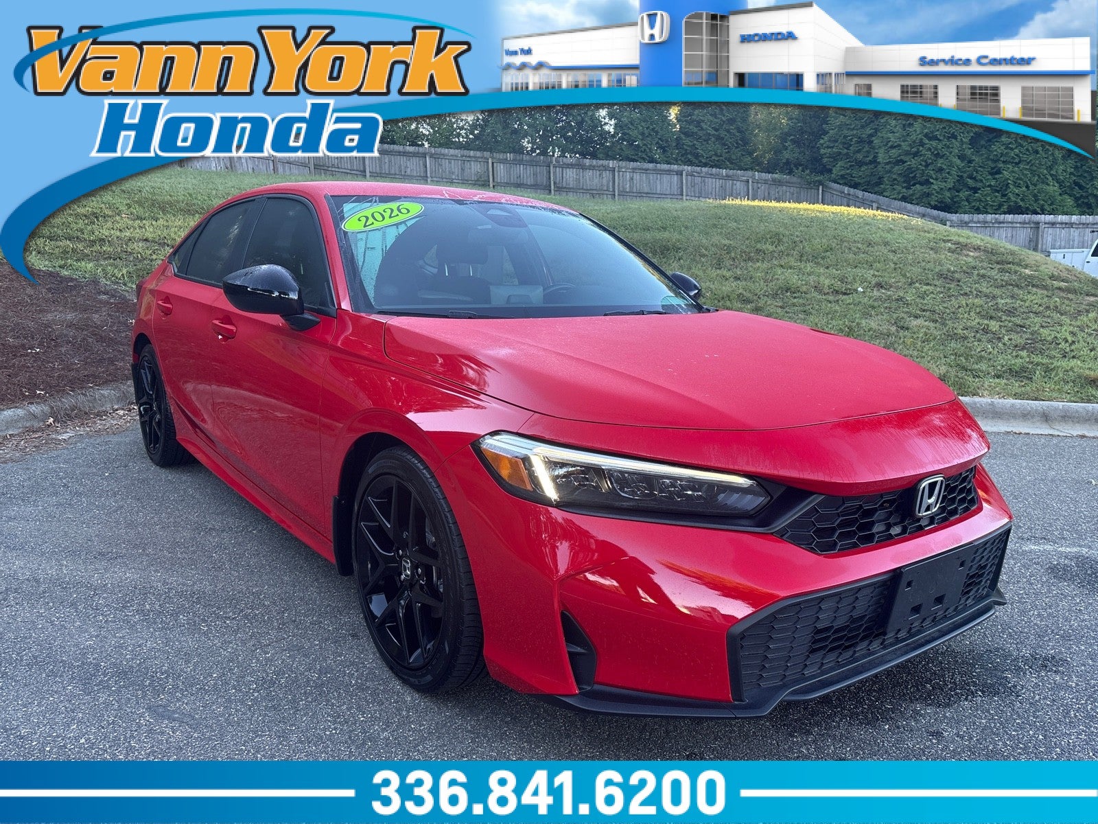 Red 2026 Honda Civic Sedan Front-Wheel Drive Automatic