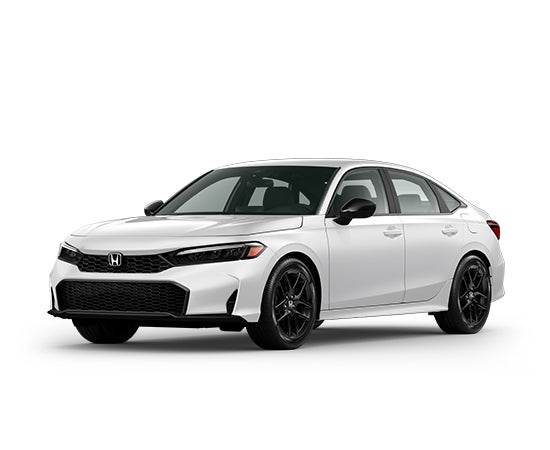 Platinum White 2026 Honda Civic Sedan Front-Wheel Drive Automatic