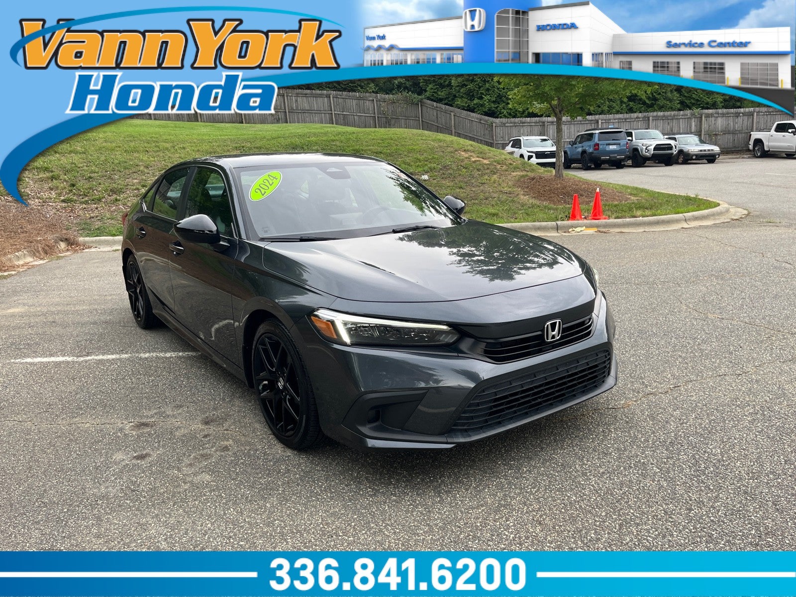Gray 2024 Honda Civic Sedan Front-Wheel Drive Automatic