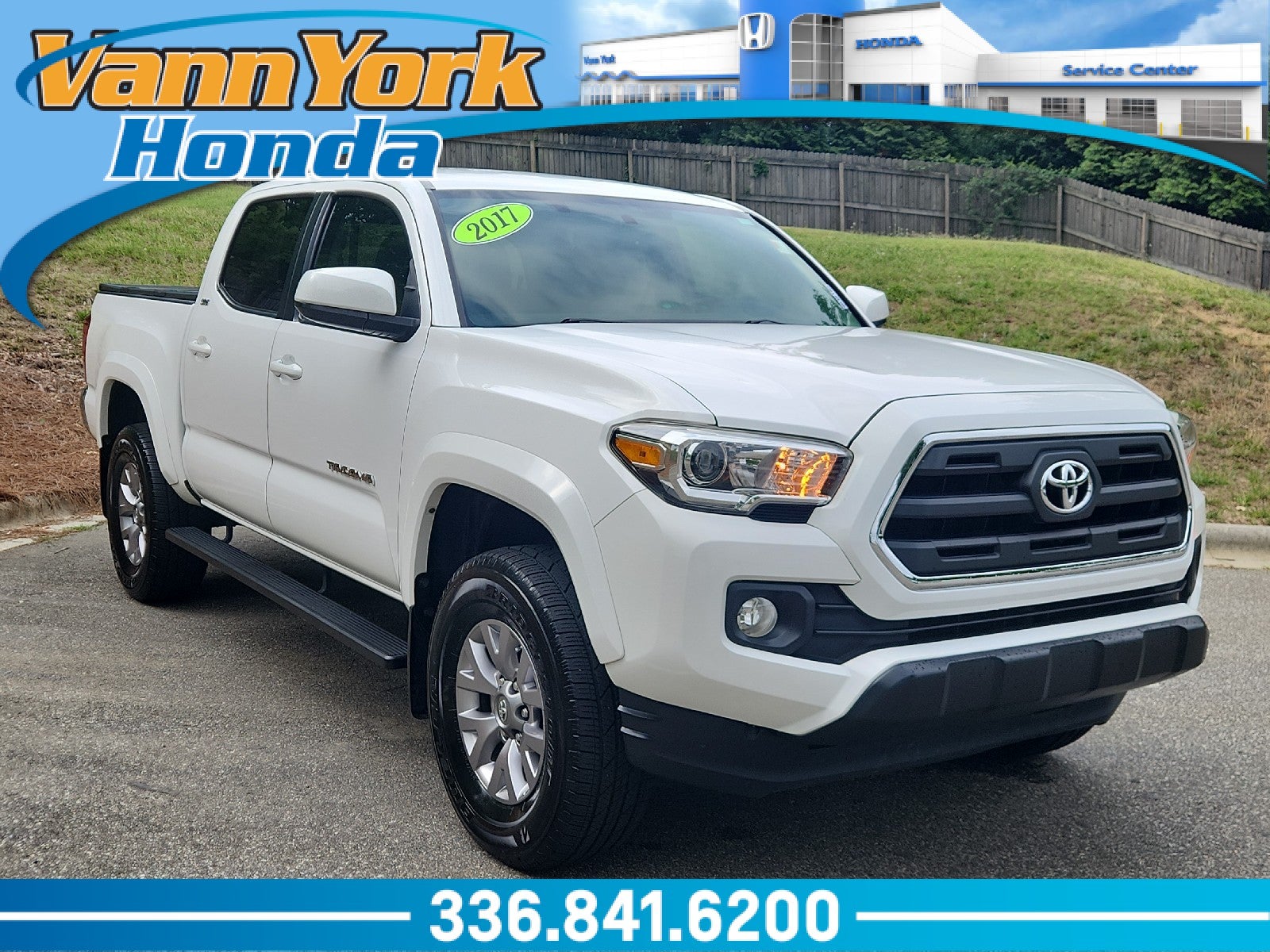 Super White 2017 Toyota Tacoma Pickup Truck Four-Wheel Drive Automatic