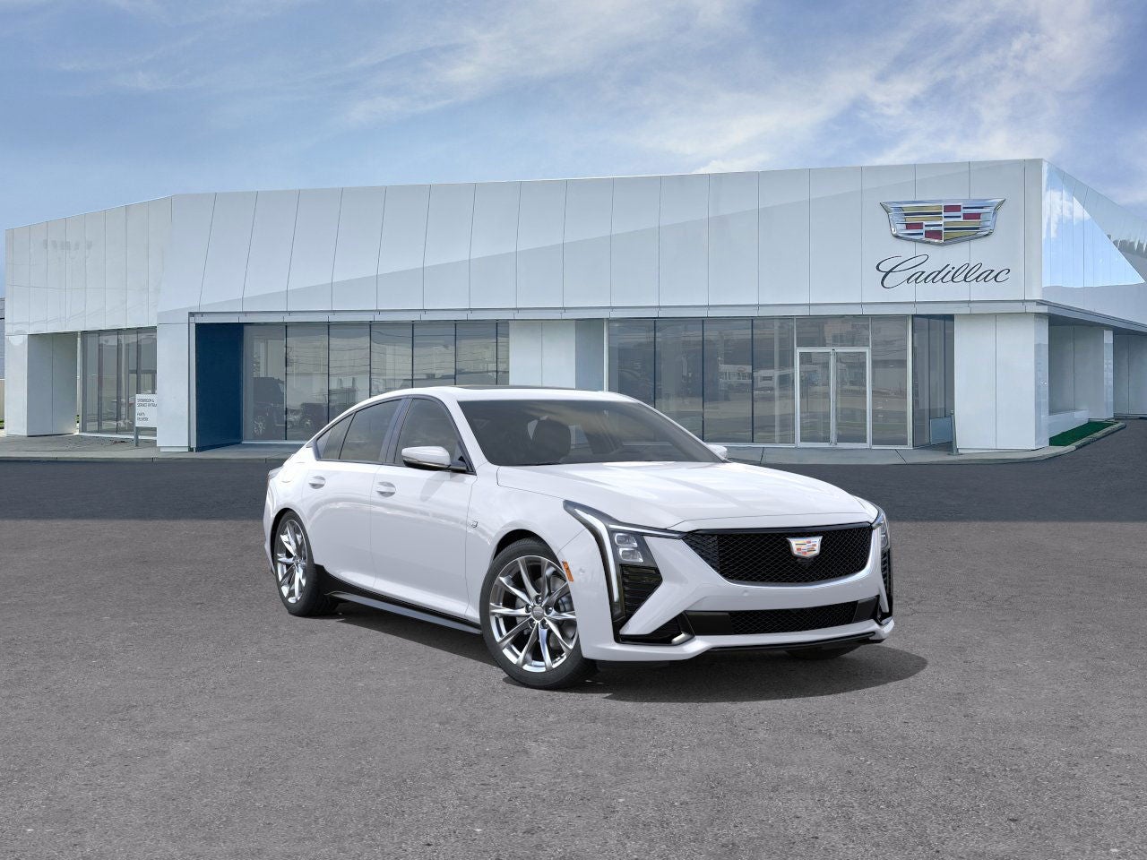 Vibrant White Tricoat (Late Availability) 2026 Cadillac CT5 Sport AWD Sedan All-Wheel Drive Automatic