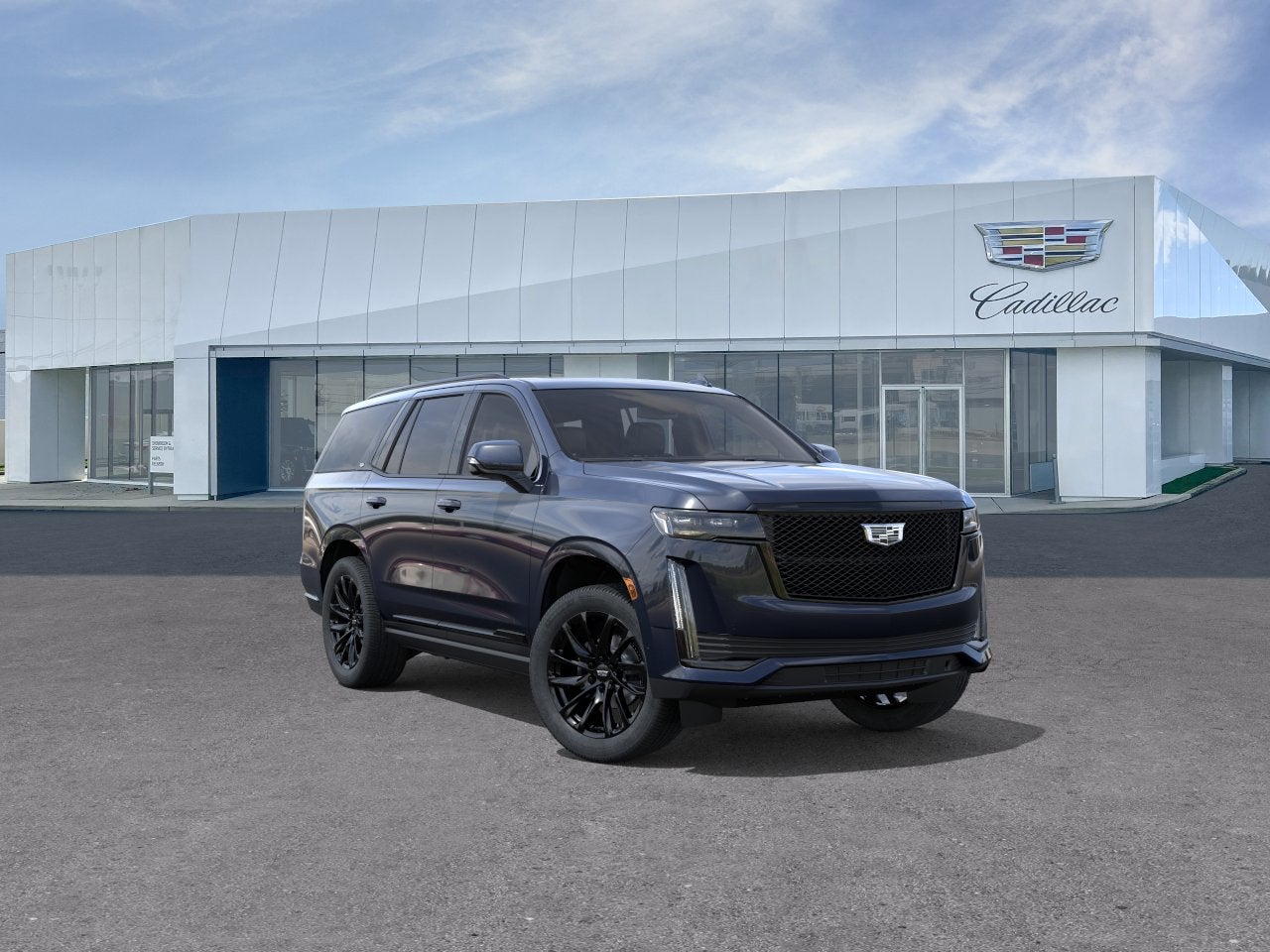 Dark Moon Blue Metallic 2024 Cadillac Escalade SUV / Crossover Four-Wheel Drive Automatic