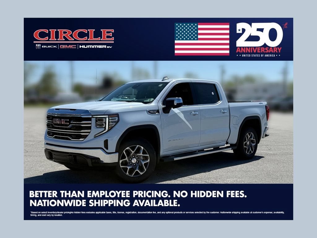 Glacier White Tricoat 2026 GMC Sierra 1500 Pickup Truck Four-Wheel Drive Automatic
