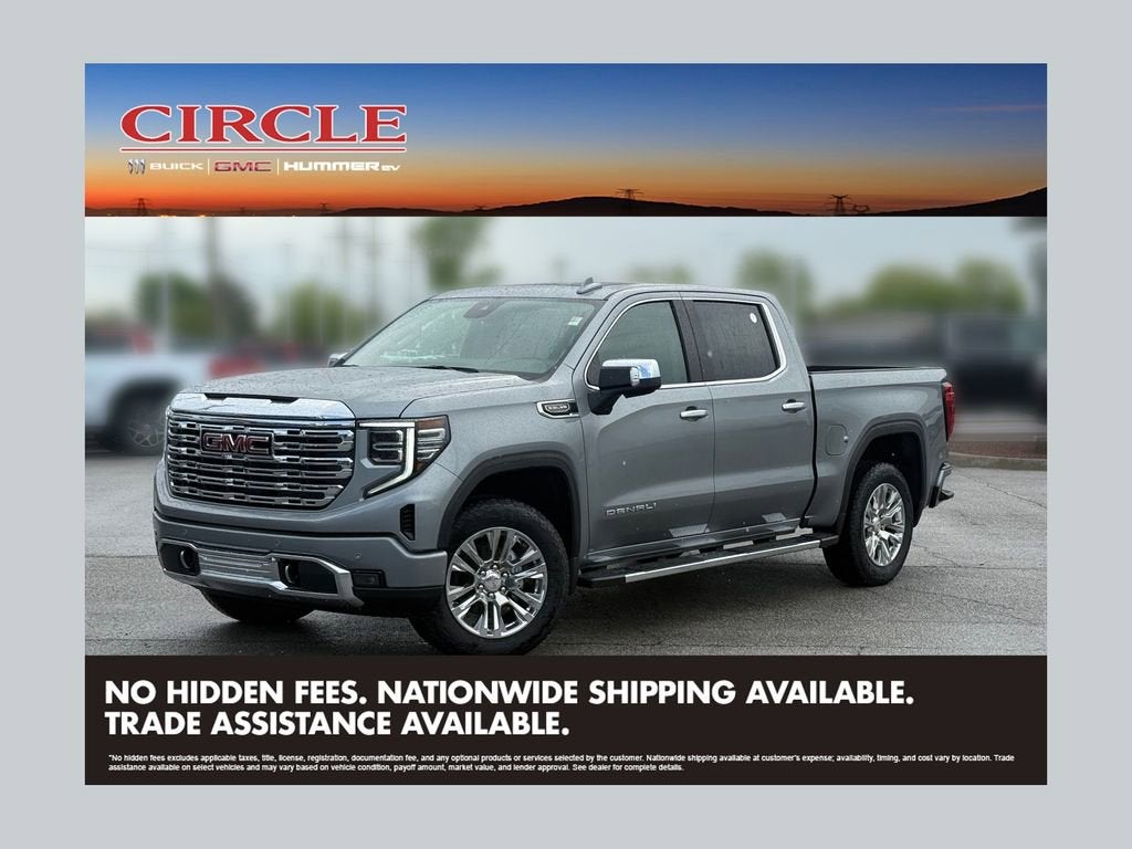 Sterling Metallic 2026 GMC Sierra 1500 Denali Crew Cab 4WD Pickup Truck Four-Wheel Drive Automatic