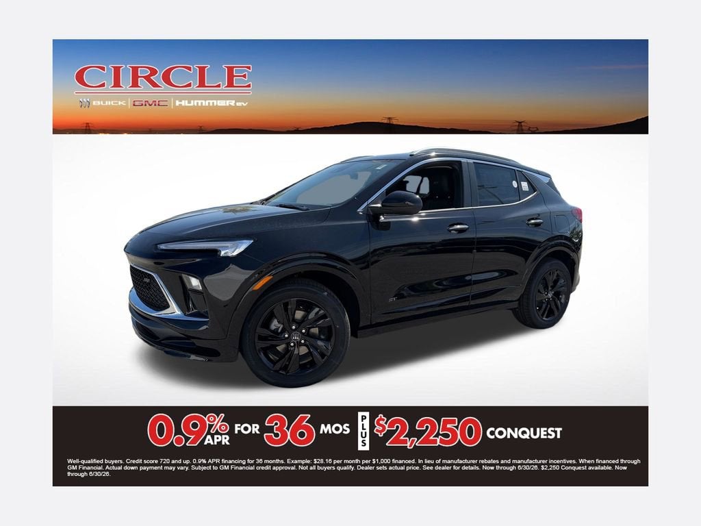 Black (Ebony Twilight Metallic) 2026 Buick Encore GX Sport Touring FWD SUV / Crossover Front-Wheel Drive Automatic