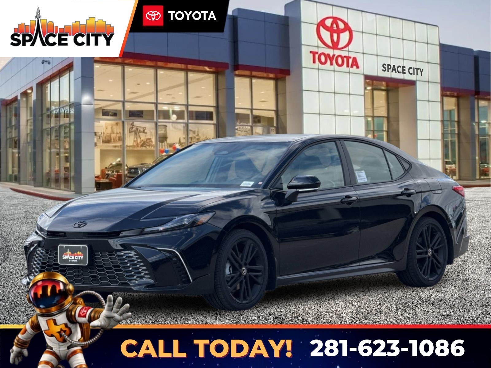 Midnight Black Metallic 2026 Toyota Camry Sedan Front-Wheel Drive Continuously Variable Transmission