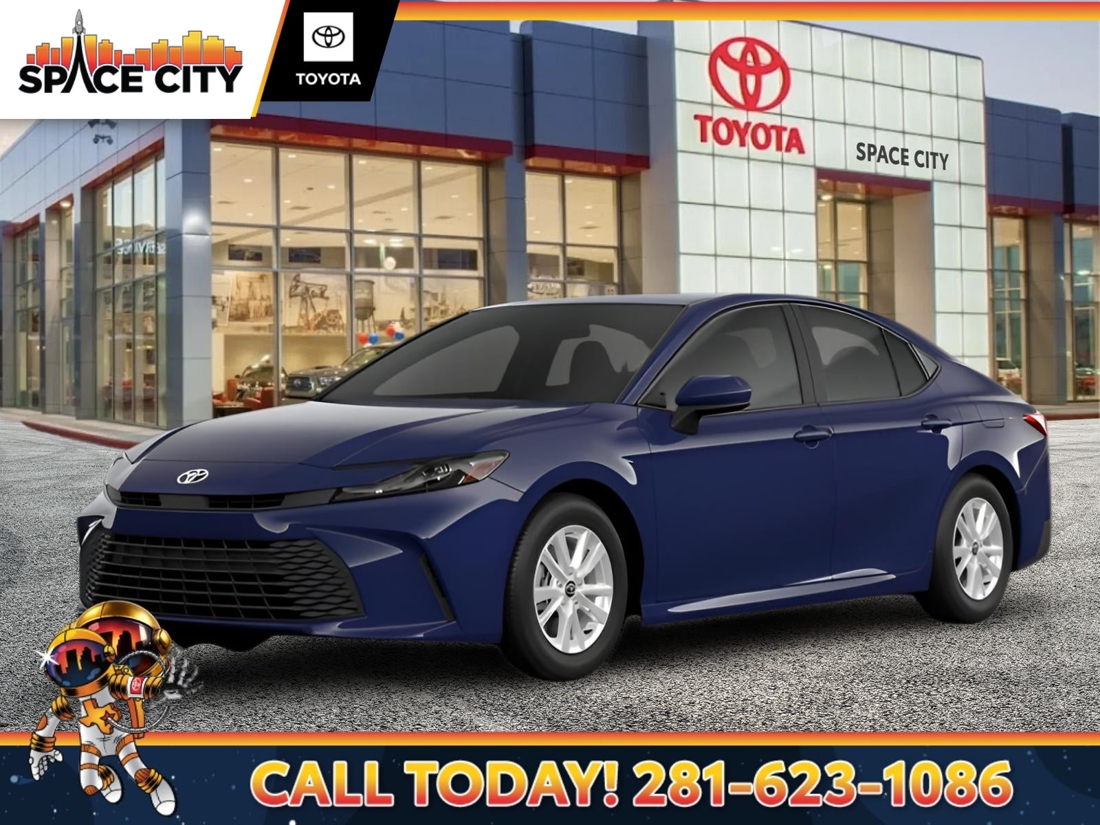 Blue 2026 Toyota Camry Sedan Front-Wheel Drive Continuously Variable Transmission