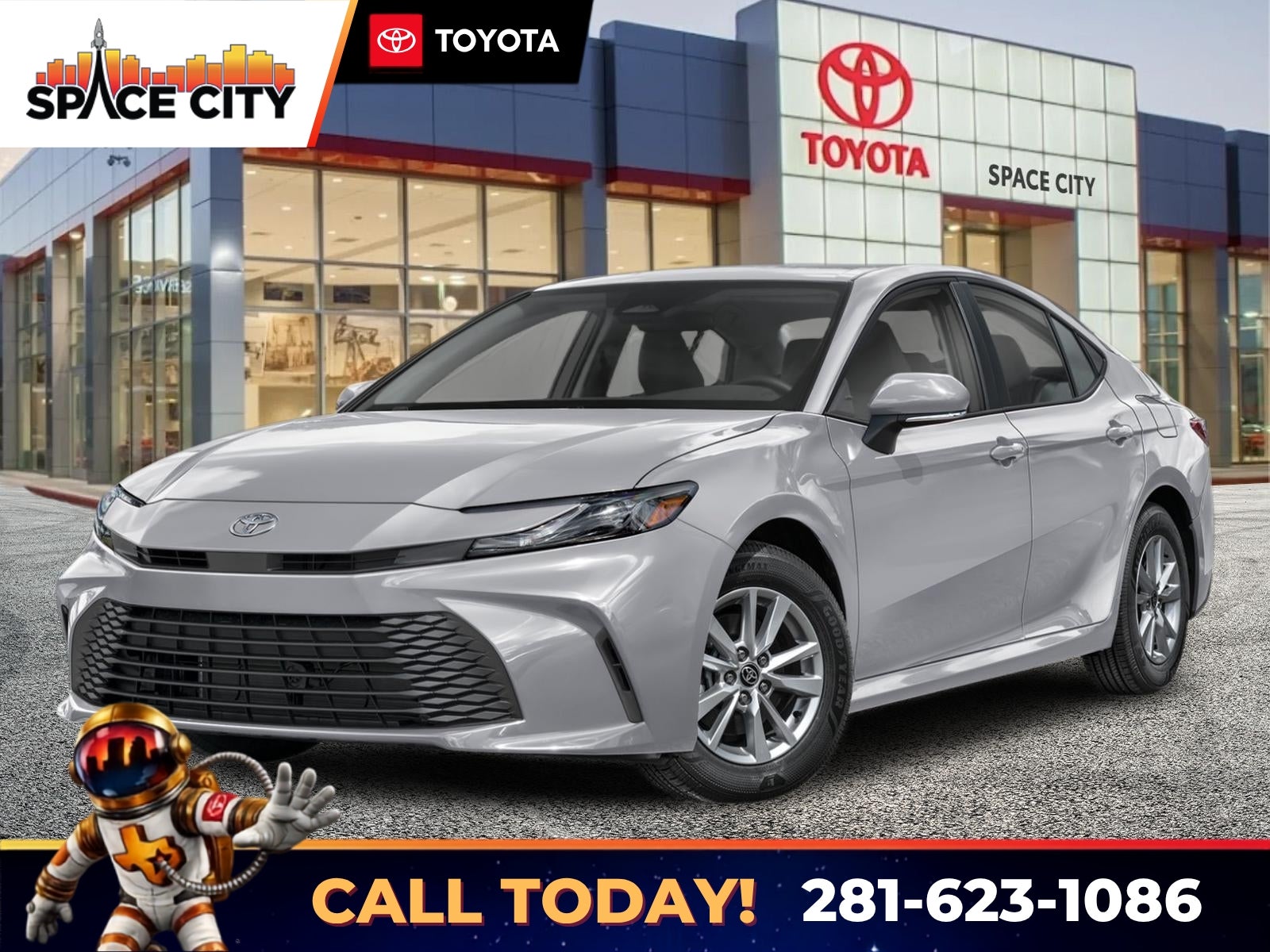 Blue 2026 Toyota Camry Sedan Front-Wheel Drive Continuously Variable Transmission