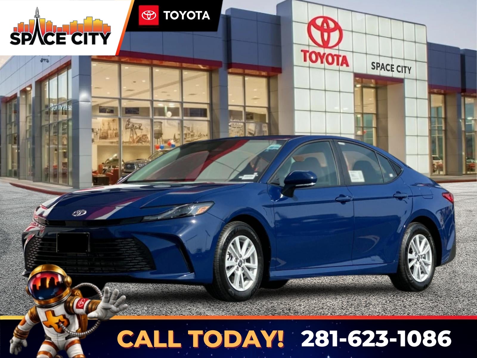 Blue 2026 Toyota Camry Sedan Front-Wheel Drive Continuously Variable Transmission