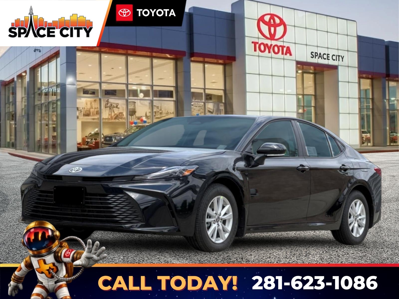 Midnight Black Metallic 2026 Toyota Camry Sedan Front-Wheel Drive Continuously Variable Transmission