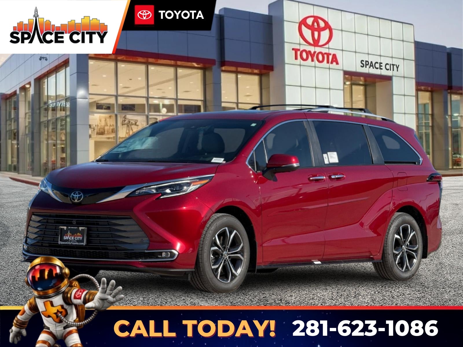Red (Ruby Flare Pearl) 2026 Toyota Sienna Minivan All-Wheel Drive Continuously Variable Transmission