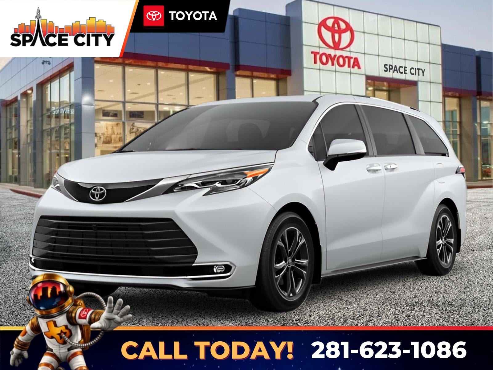 White (Wind Chill Pearl) 2026 Toyota Sienna Minivan All-Wheel Drive Continuously Variable Transmission